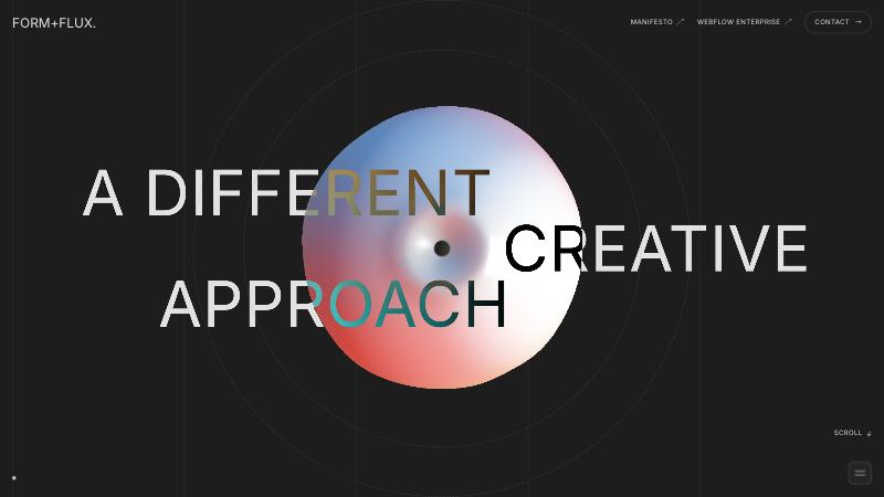 FORM+FLUX — Three.js + GSAP + Lenis