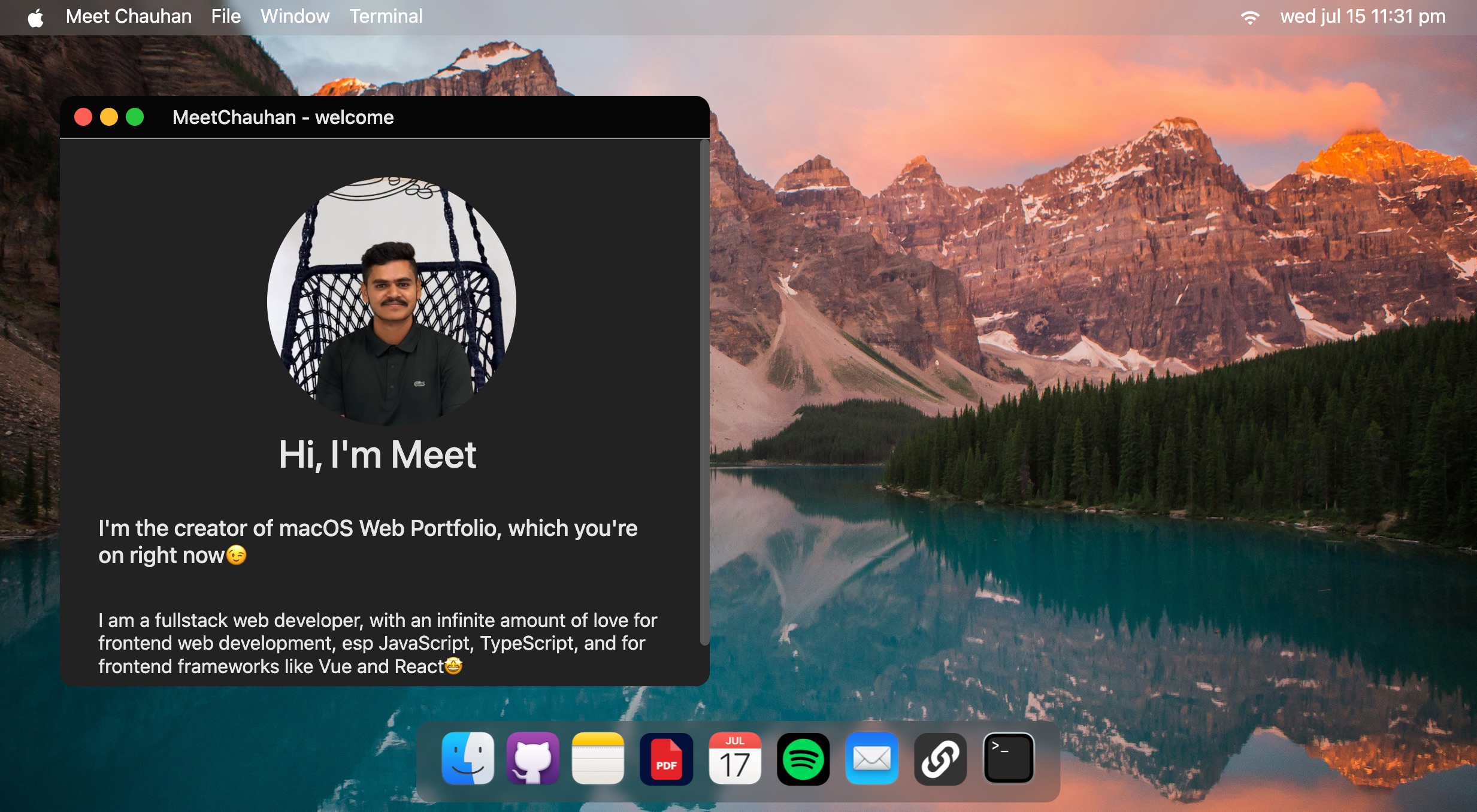 Mac Portfolio — macOS-inspired Web Desktop