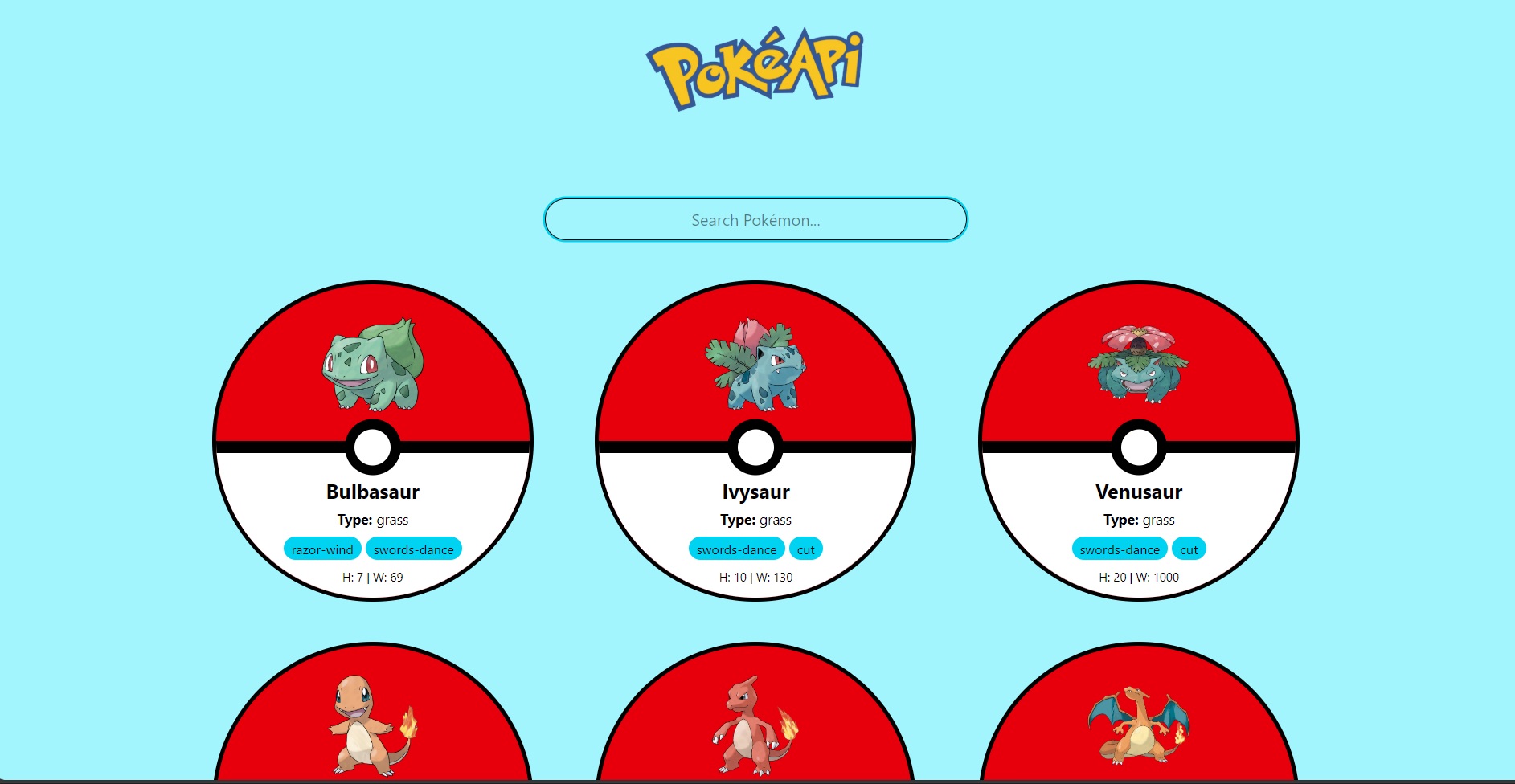 Pokédex App — React + PokéAPI